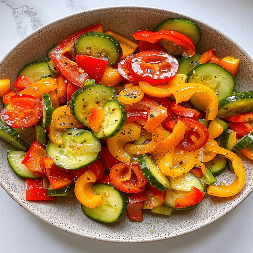 Viral Cucumber and Sweet Pepper Salad