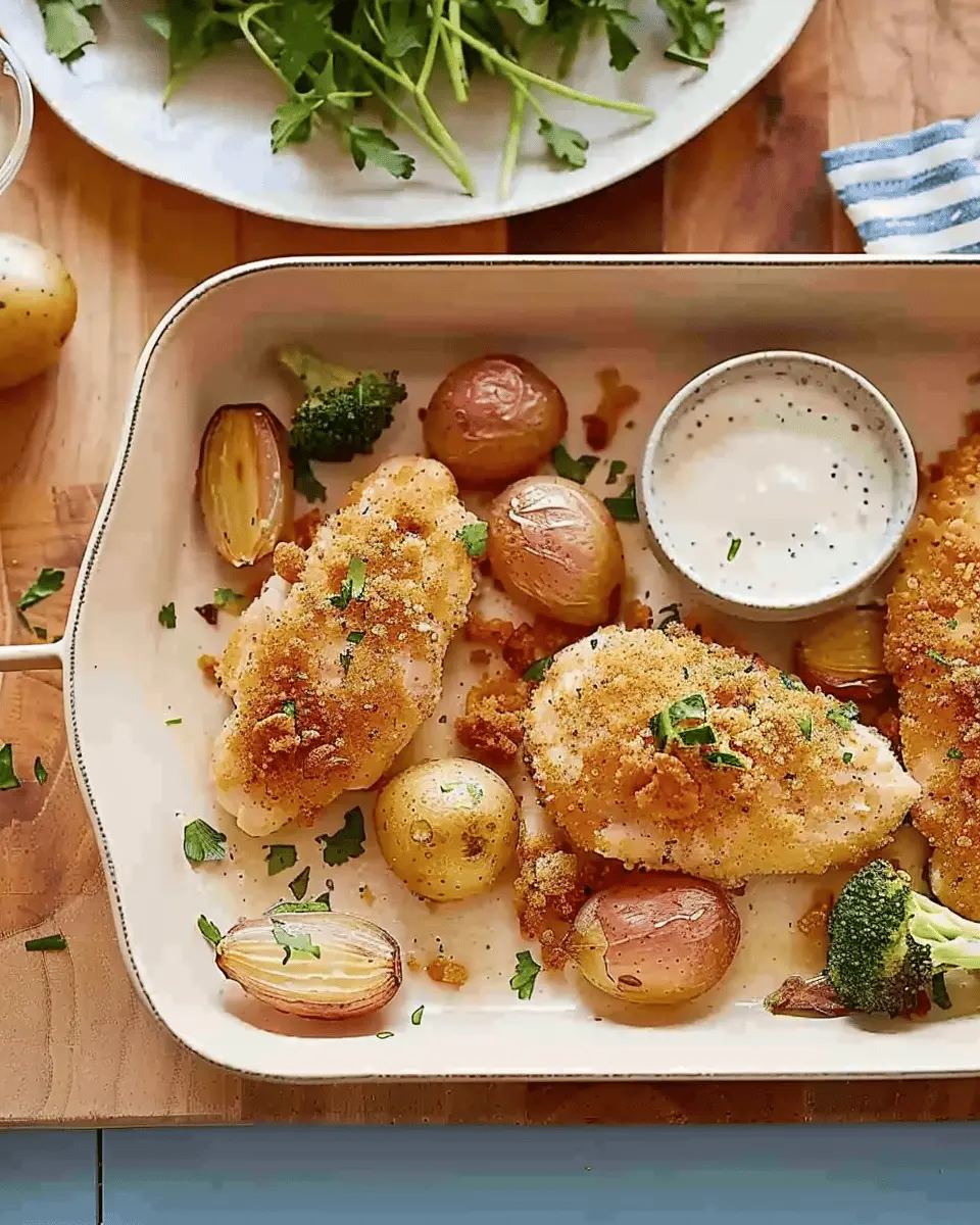 Crunchy Baked Ranch Chicken with Breadcrumbs