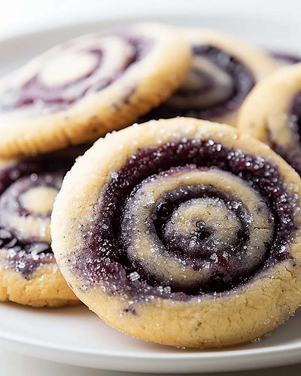 Easy Blueberry Cheesecake Swirl Cookies