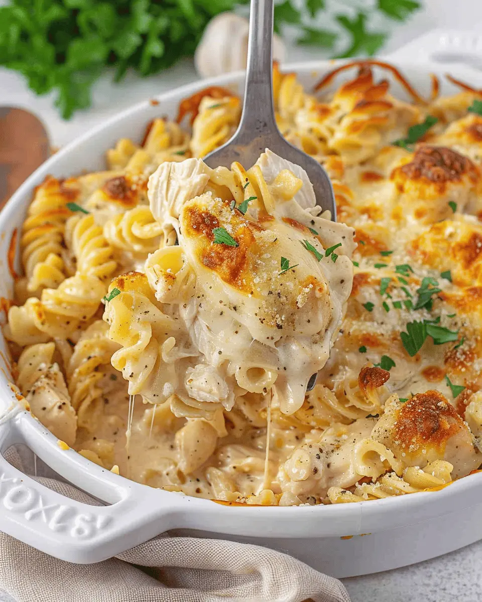 Garlic Parmesan Chicken Pasta BakeGarlic Parmesan Chicken Pasta Bake