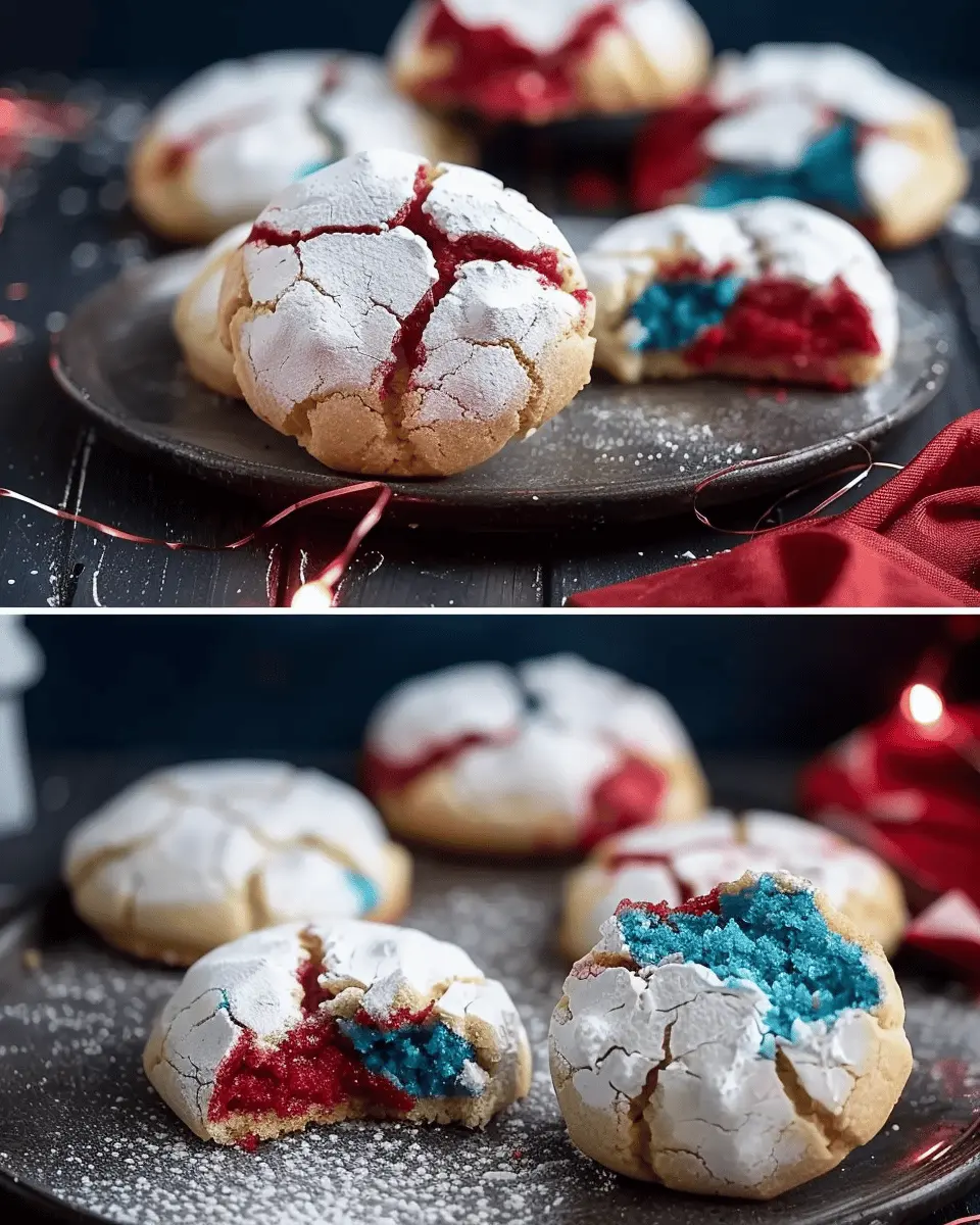 Patriotic Crinkle Cookies with a Butter-Rich Base and One Unexpected Twist
