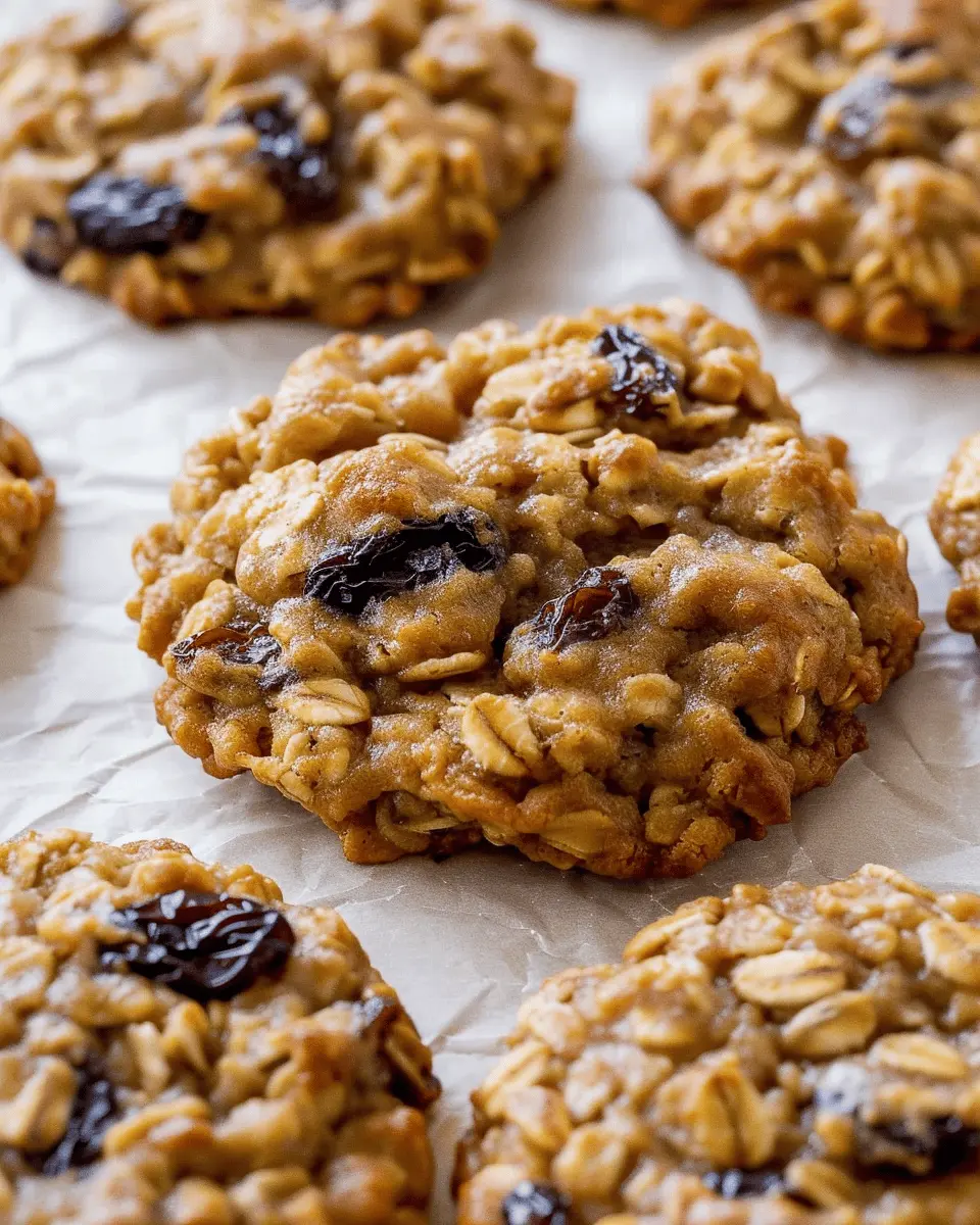 Soft Chewy Oatmeal Raisin Cookies