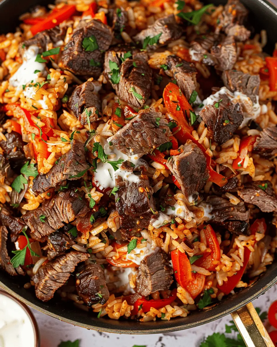 Steak Queso Rice