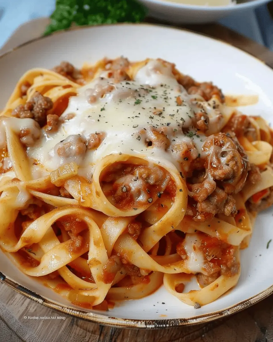 Italian Sausage Fettuccine Pasta
