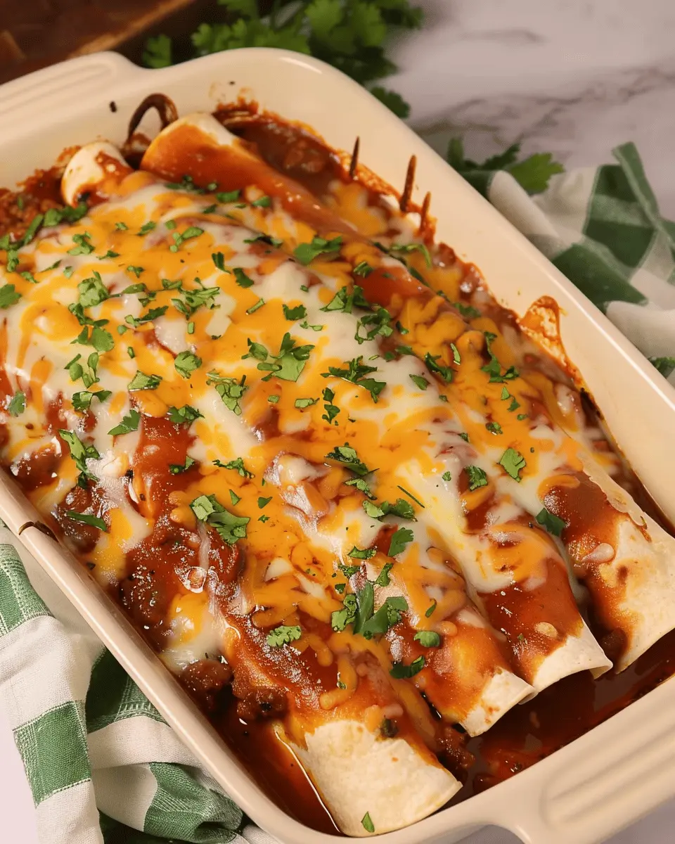 The Best Ground Beef Enchiladas