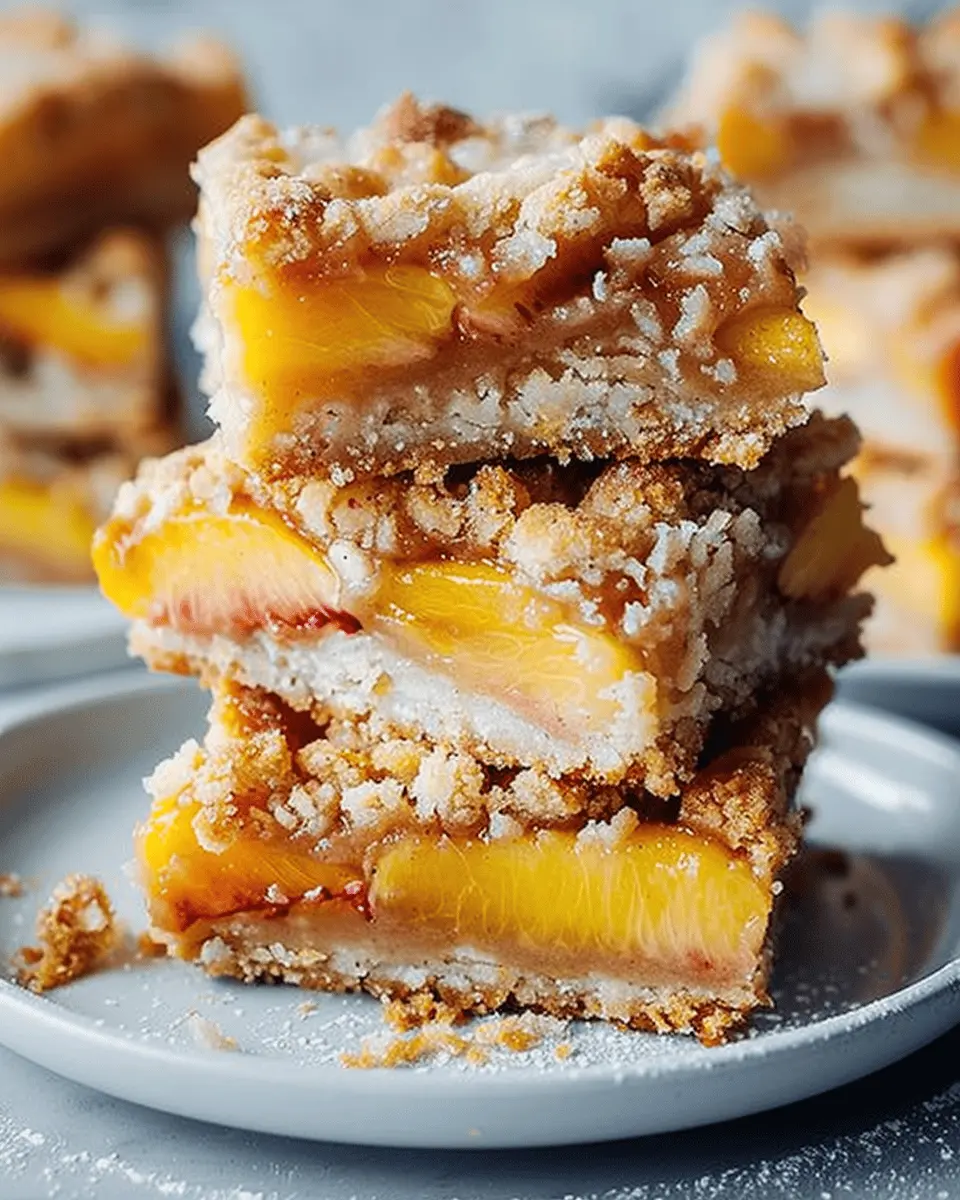 Heavenly Summer Peach Bars