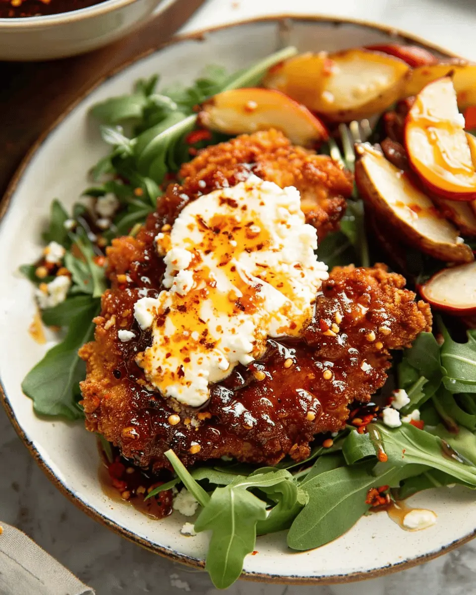 Crispy Hot Honey Feta Chicken