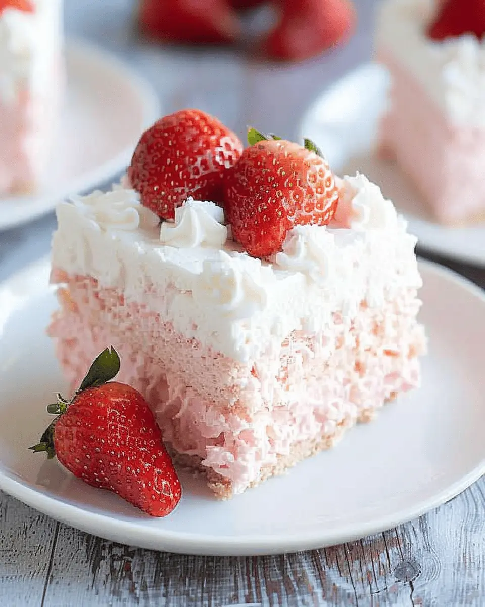 Ingredient No Bake Strawberry Cloud Cake