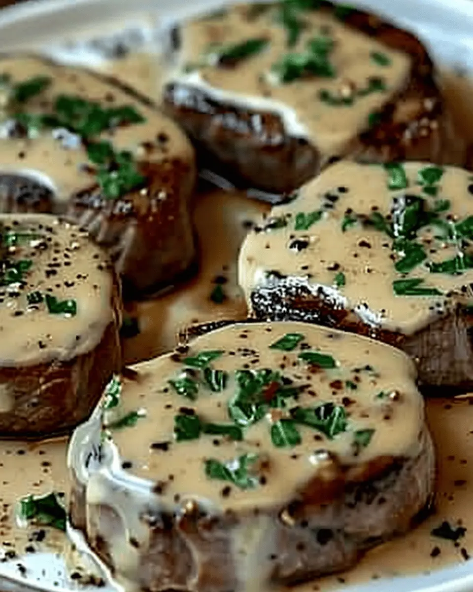 Steak with Haunted Bourbon Garlic Cream Sauce