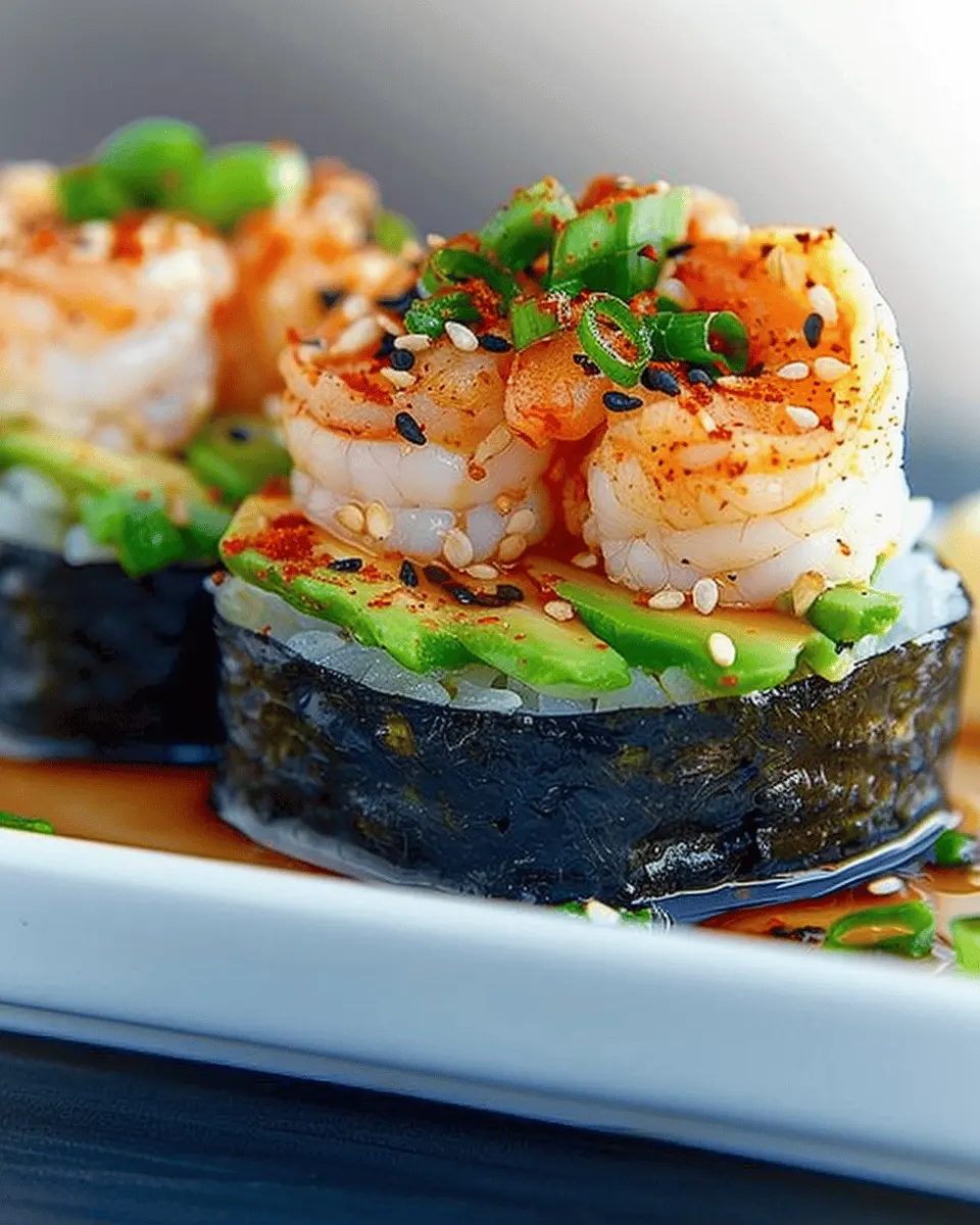 Spicy Shrimp Sushi Stacks