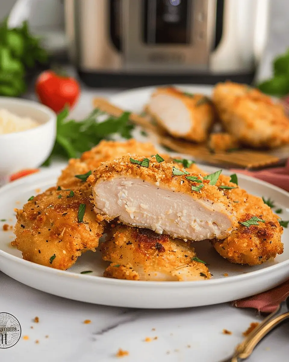 Air Fryer Parmesan Crusted Chicken