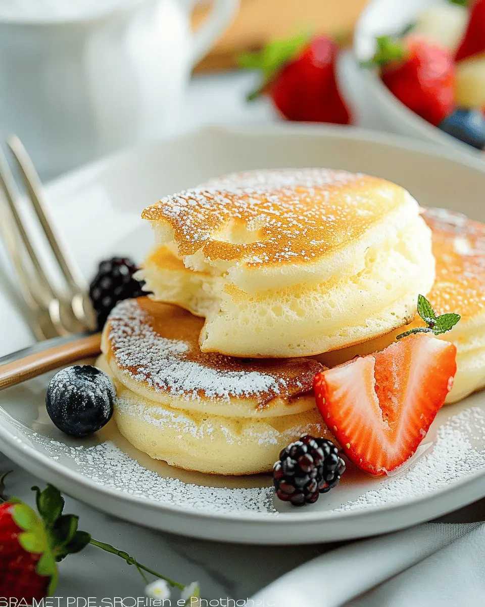 Fluffy Japanese Soufflé Pancakes