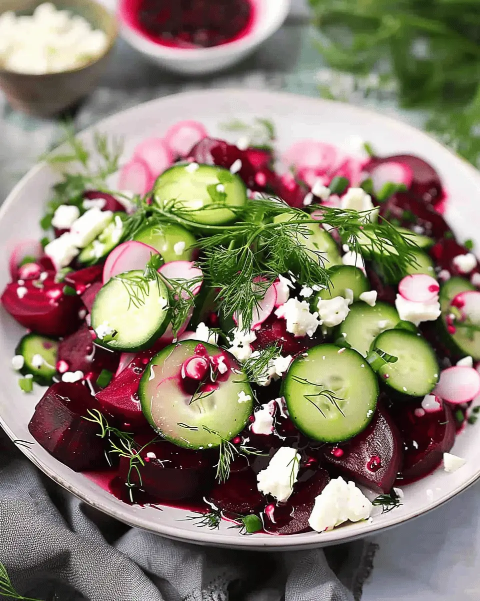 Beet Salad with Feta: A Refreshing Twist with Cucumbers and Dill