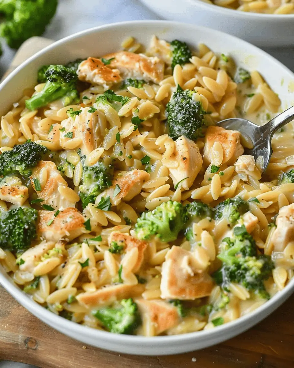 Cheesy Chicken Broccoli Orzo: The Best Comfort Food Delight