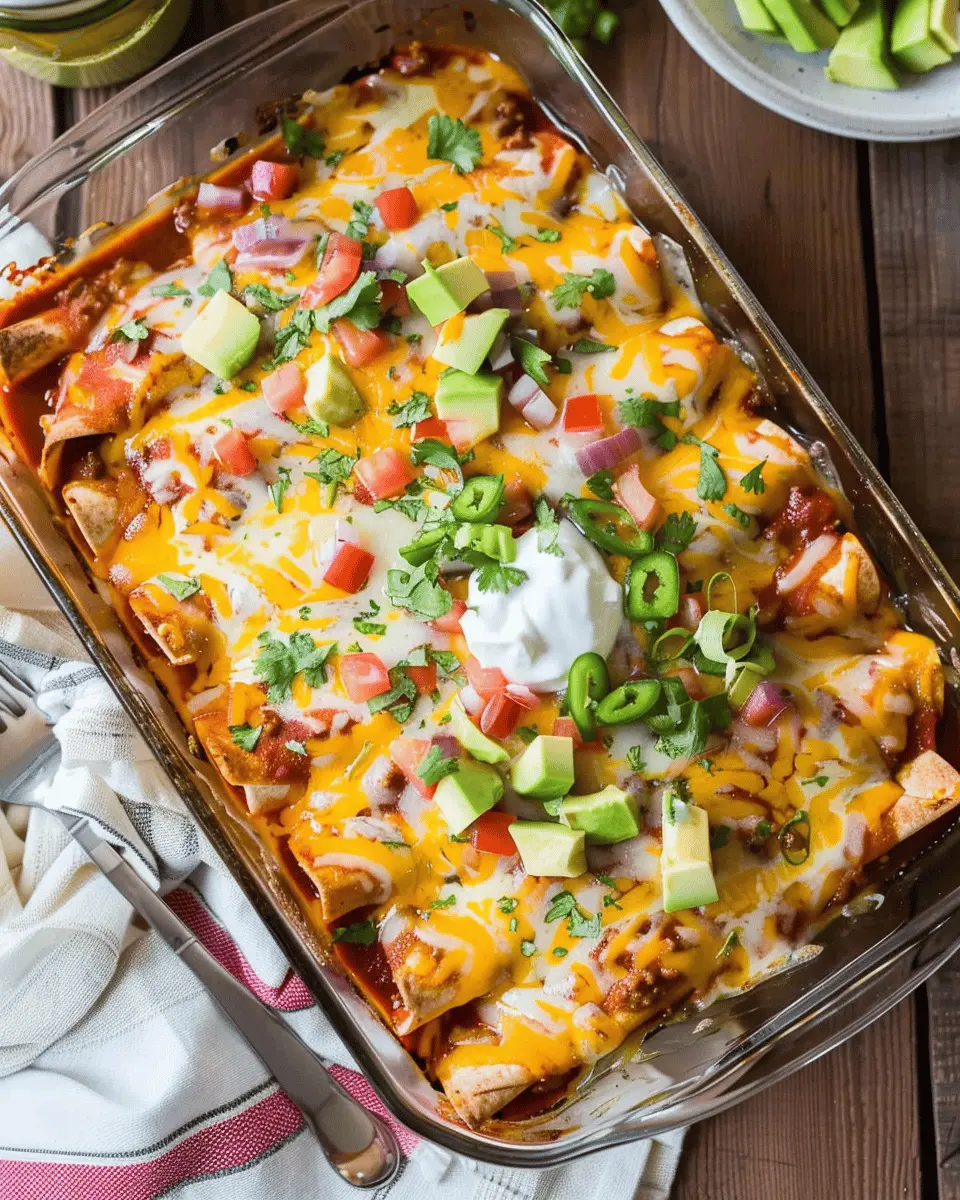 Easy Ground Beef Enchiladas