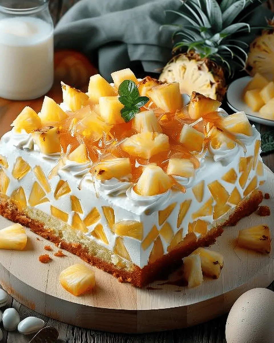 Hawaiian Pineapple Poke Cake: A Juicy Twist on Classic Dessert