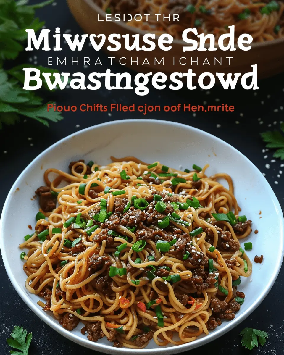 Mongolian Ground Beef Noodles: Easy Comfort Food Delight