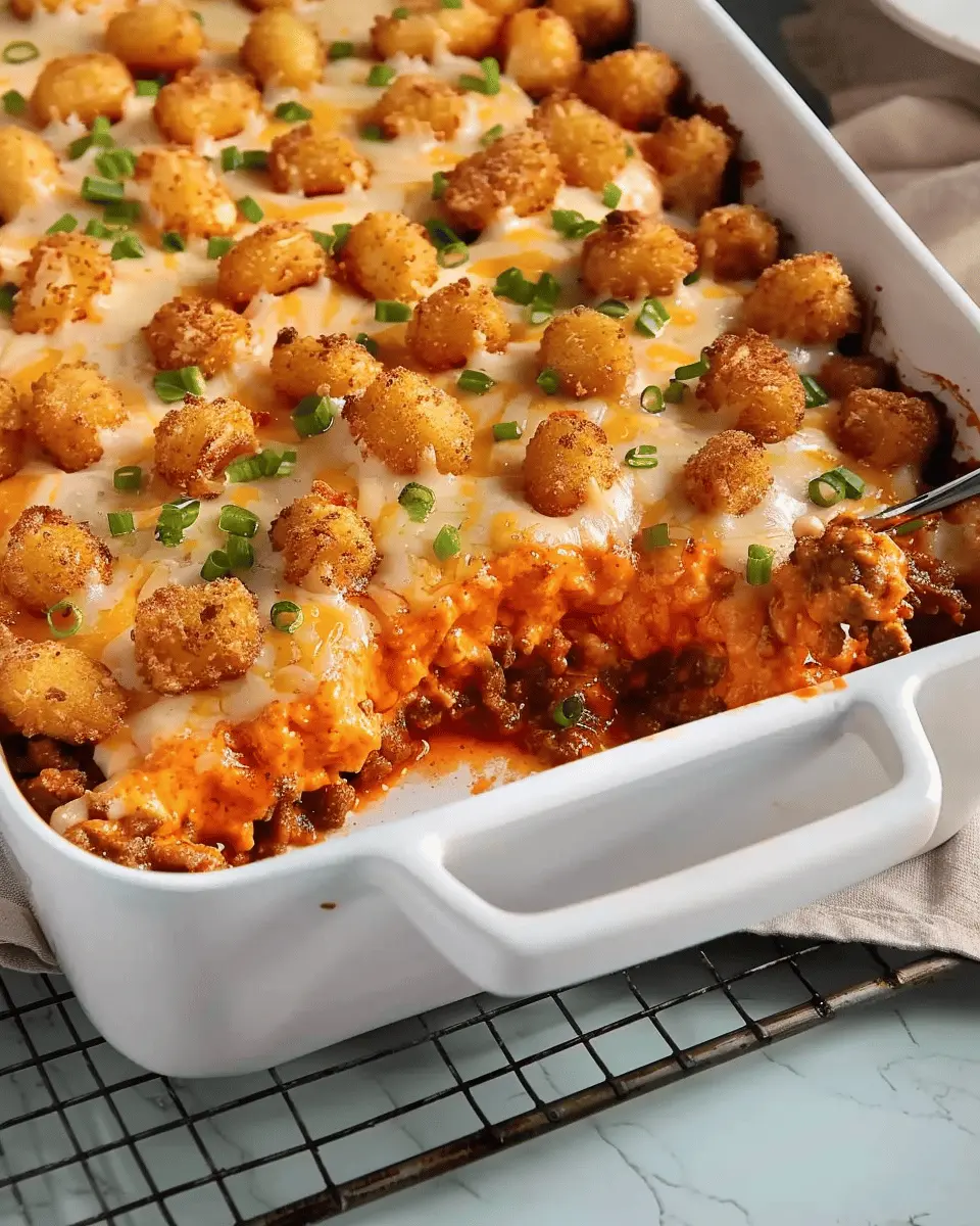 Tater Tot Casserole: Easy Comfort Food with Turkey Bacon and Chicken Ham