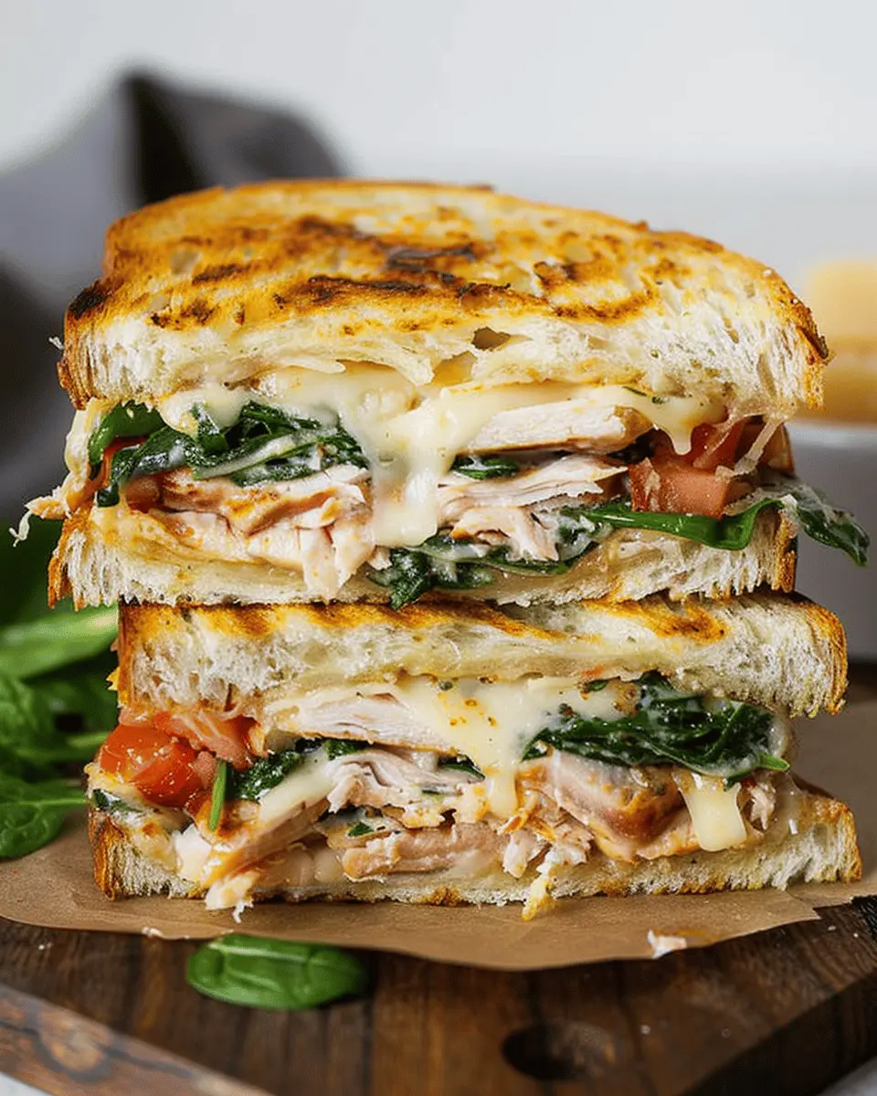 Turkey Melt with Cheddar, Spinach: A Juicy Comfort Food Delight