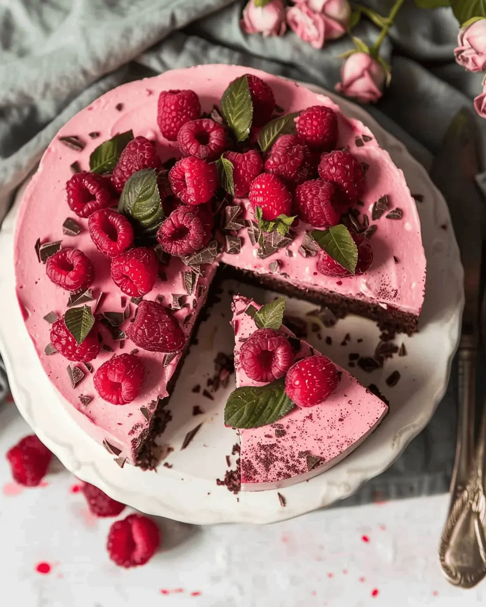 Chocolate Raspberry Mousse Cake