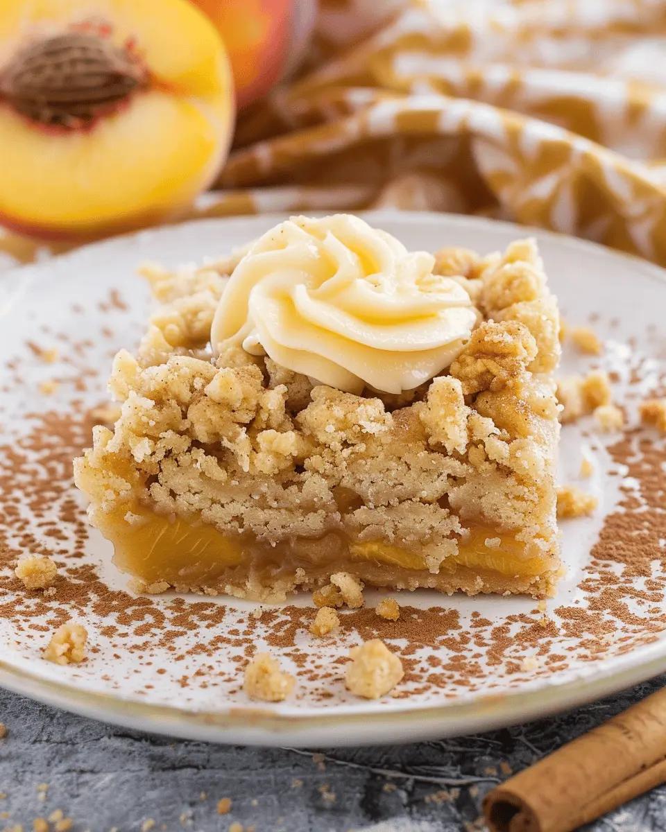 Heavenly Peach Crumb Bars