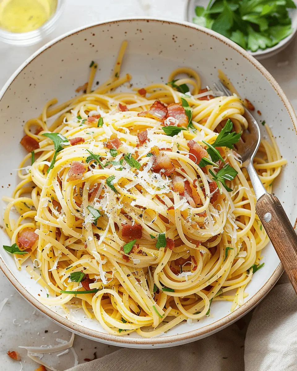 Homemade Pasta Carbonara with Turkey Bacon: A Healthy Twist