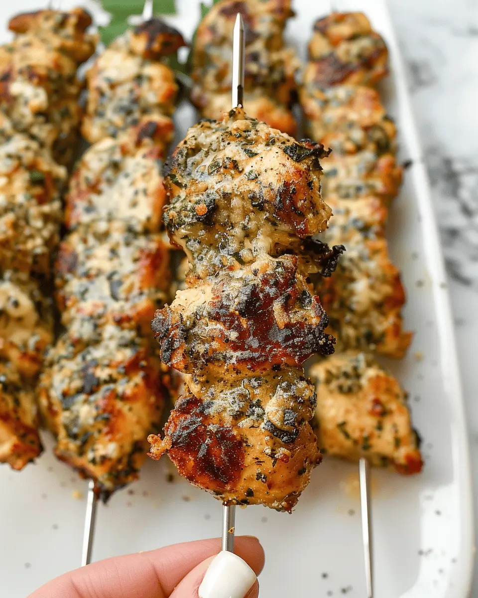 Ranch Garlic Parmesan Chicken Skewers: Easy and Flavor-Packed Delights