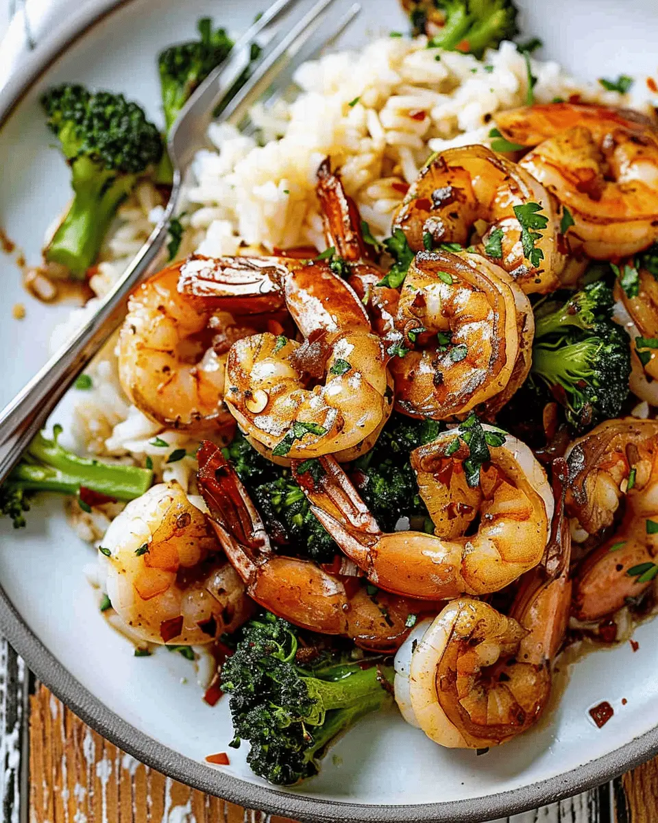 Garlic Butter Shrimp with Broccoli Rice: A Quick, Indulgent Meal
