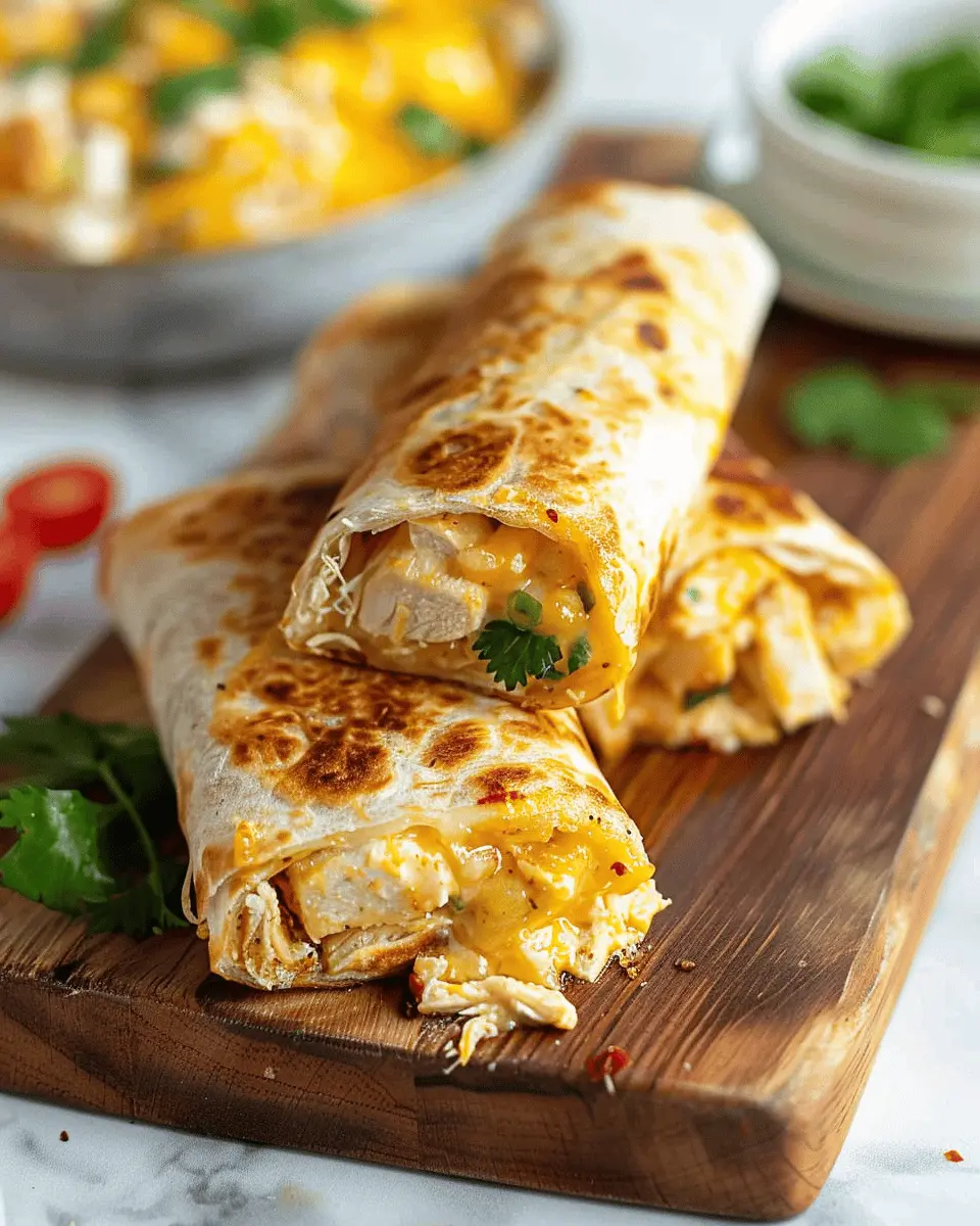 Cheesy Garlic Chicken Wraps: The Easy Comfort Food Delight