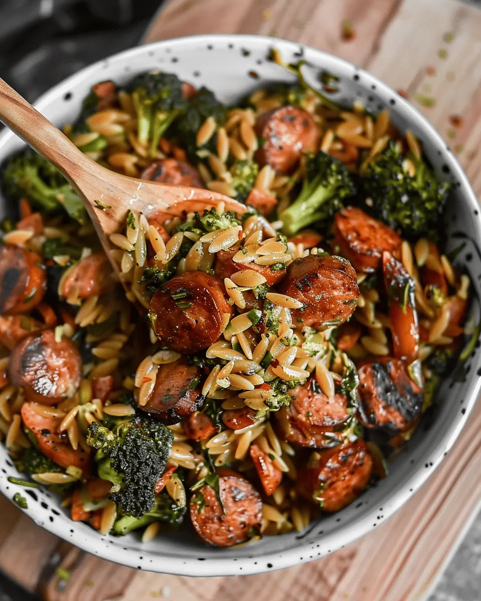 Chicken Sausage Broccoli Orzo Skillet: A Quick and Healthy Delight