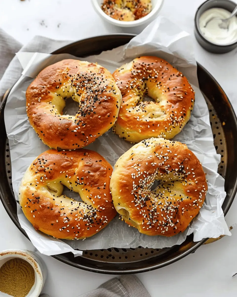 Simple 3 Ingredient Protein Bagels: Easy Air Fryer Delight