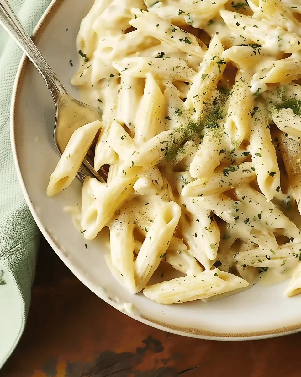 Creamy Garlic Penne Pasta with Turkey Bacon: A Comforting Delight
