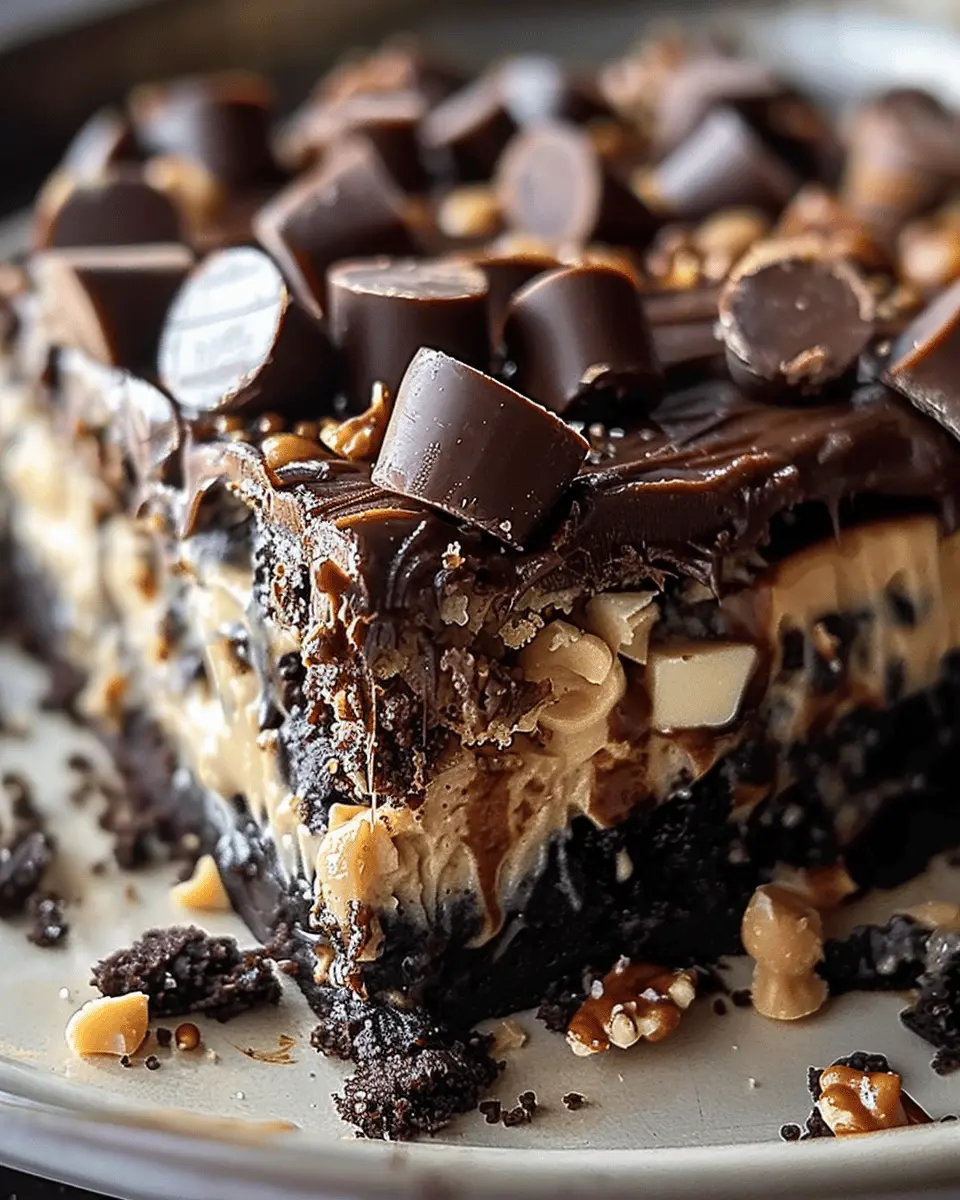 Delicious Desserts Sweet Recipes: Indulgent One-Bowl Peanut Butter Cup Dump Cake Delight