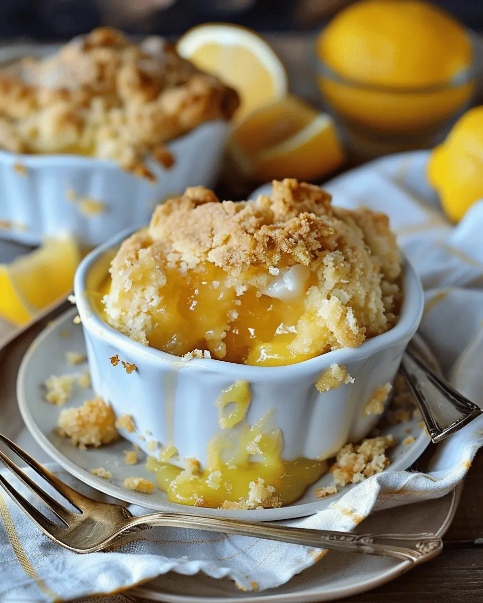 Delicious Desserts Magic Lemon Cobbler: Easy Sweet Indulgence