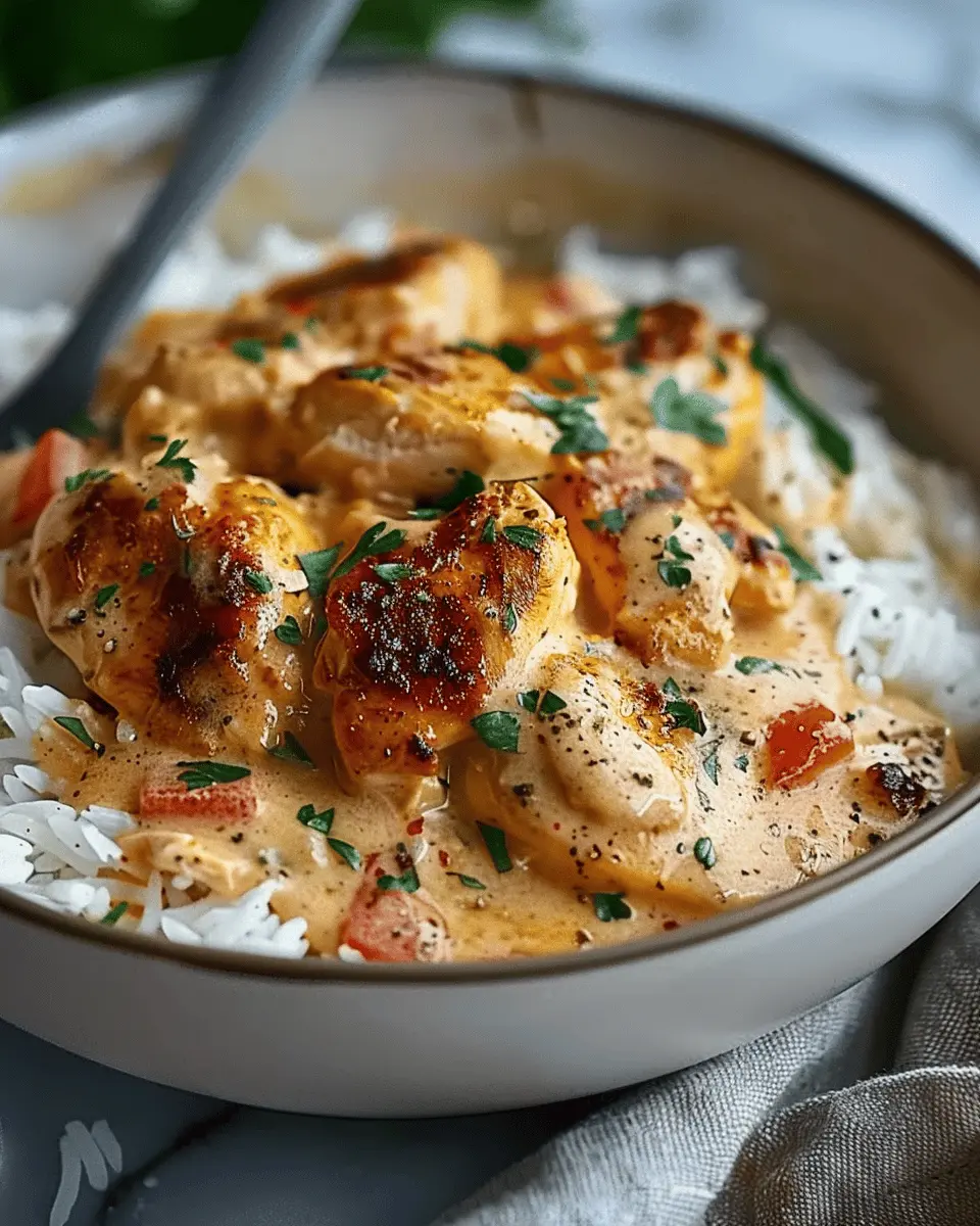 Easy Cheap Dinner Ideas: Indulgent Creamy Smothered Chicken and Rice