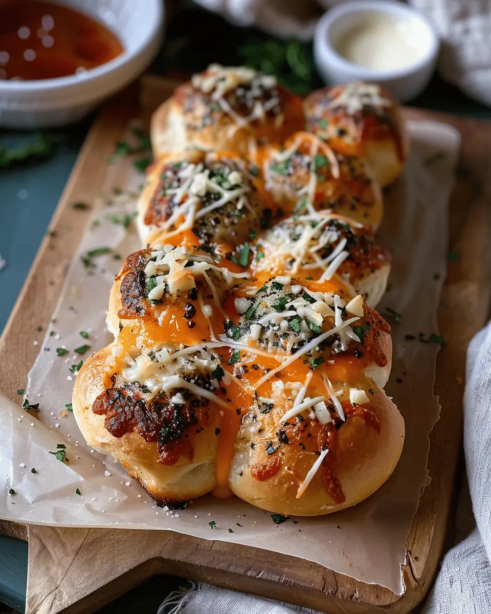 Easy Halloween food ideas: Indulgent Cheesy Stuffed Garlic Bread Rolls