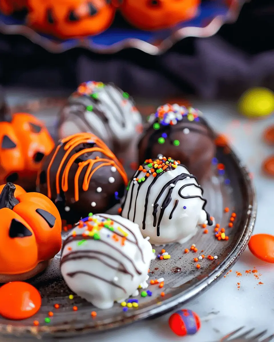 Easy Halloween Food Ideas: Indulgent Halloween Cookie Dough Truffles Recipe