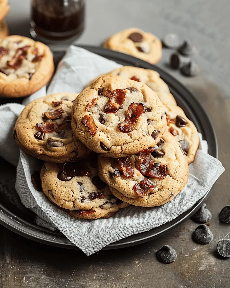 Easy Halloween Food Ideas: Indulgent Maple Turkey Bacon Chocolate Chip Cookies