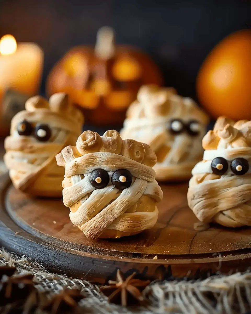Easy Halloween Food Ideas: Indulgent Mummy Wrapped Cheesecake Bites