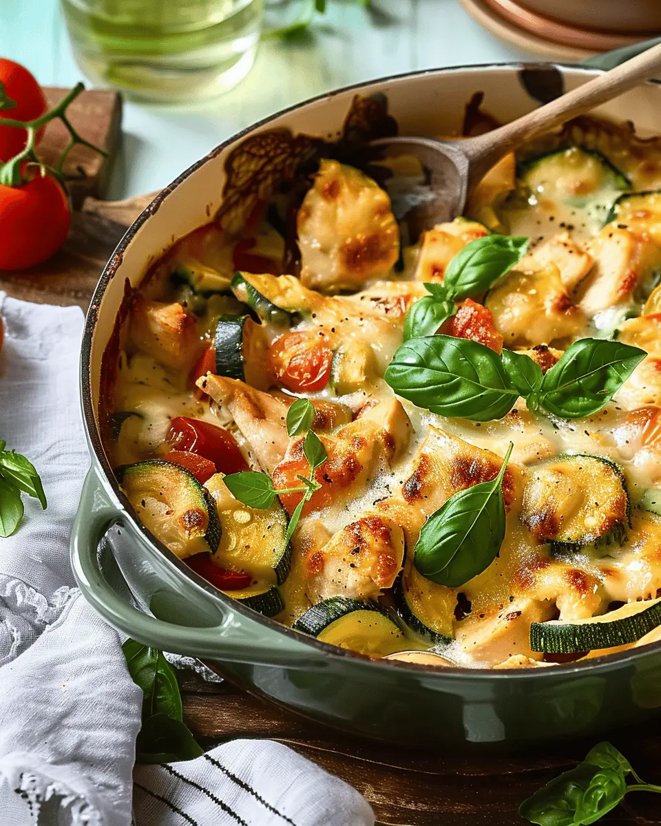 Easy Healthy Dinner Recipes: Delightful Chicken & Zucchini Casserole