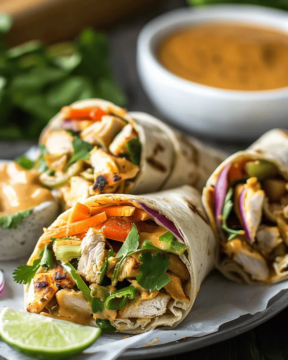 Easy Healthy Dinner Recipes: Irresistible Peanut Chicken Wrap