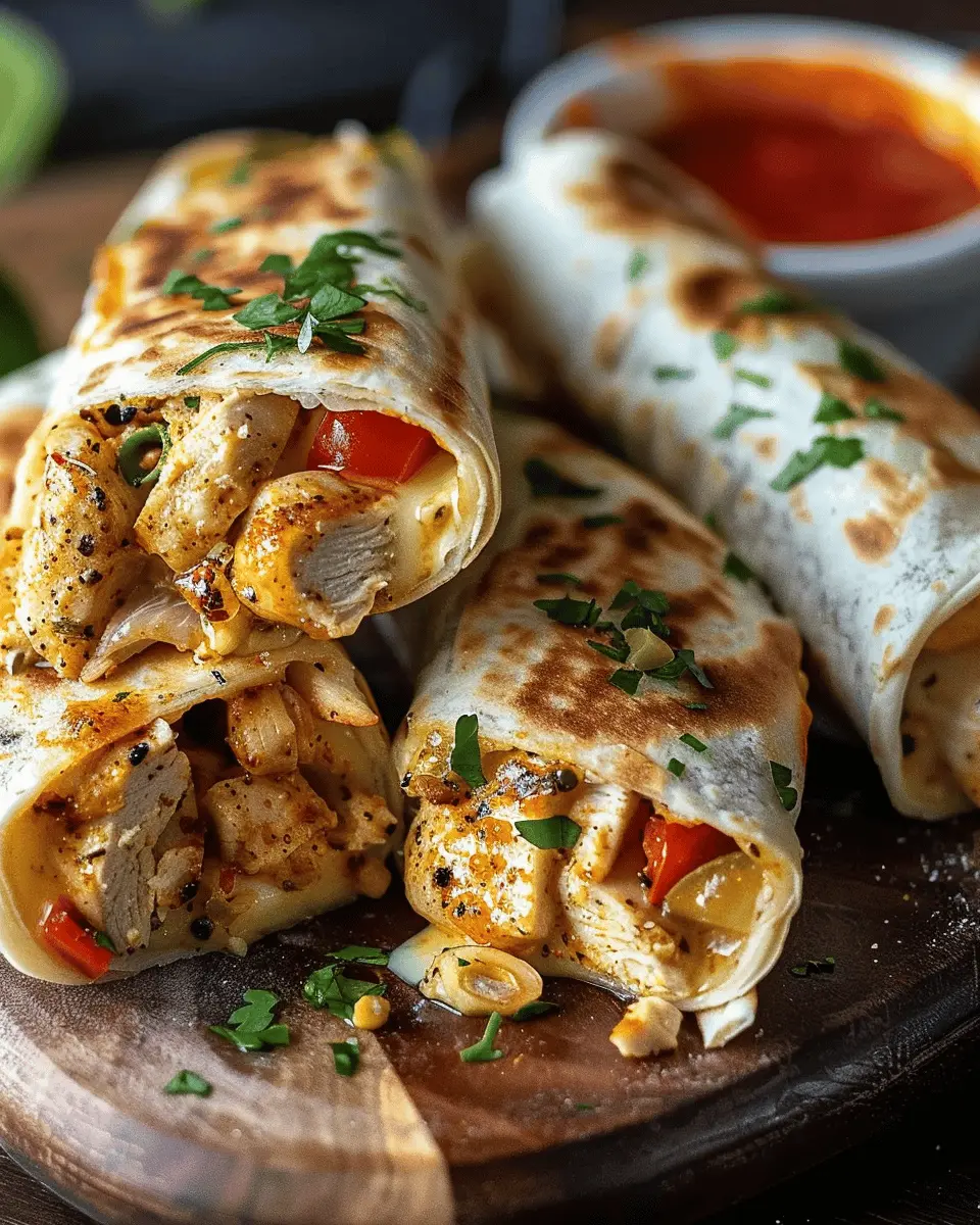 Easy Recipes Dinner: Indulgent Ooey Gooey Cheesy Garlic Chicken Wraps