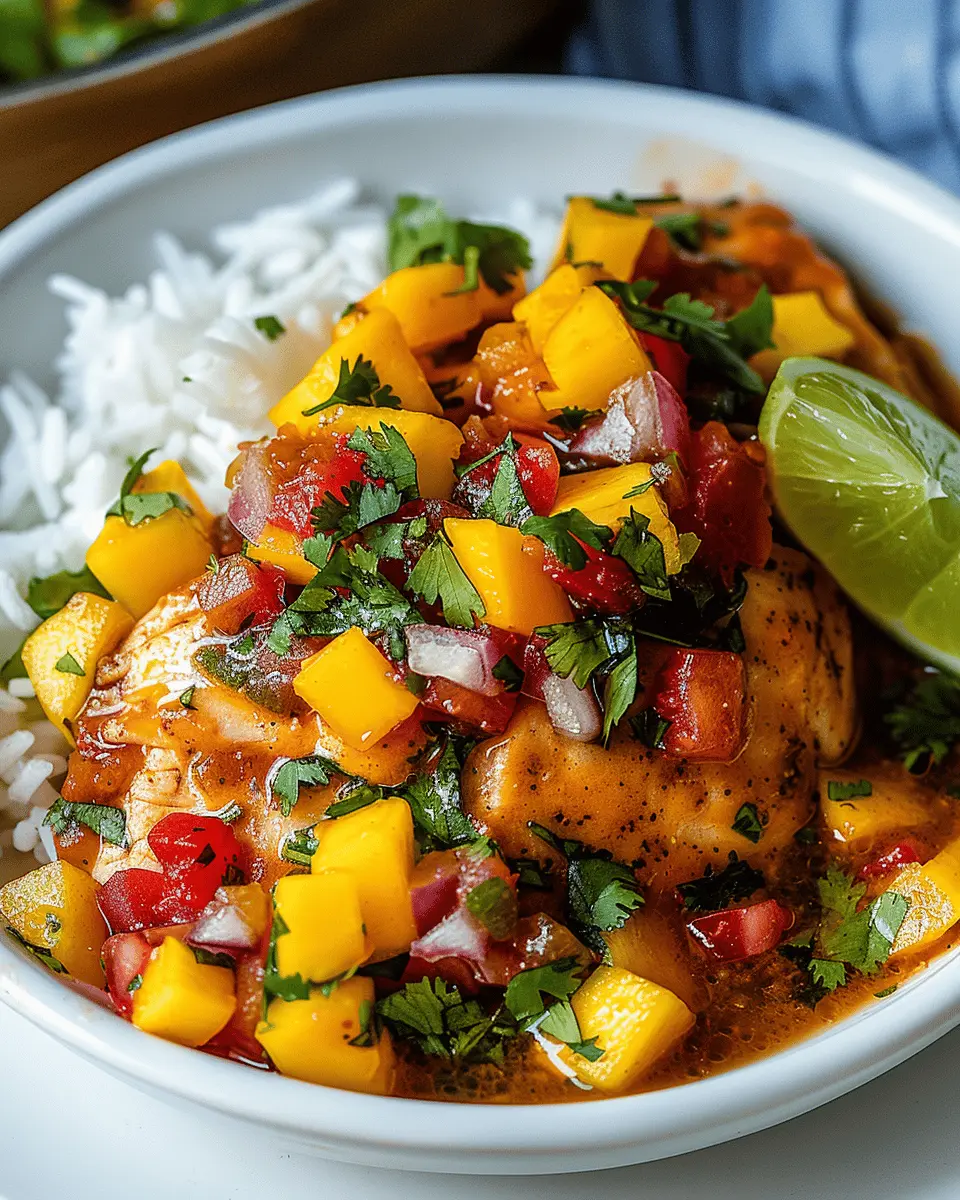 Easy Summer Meals Ideas: Juicy Crockpot Mango Salsa Chicken