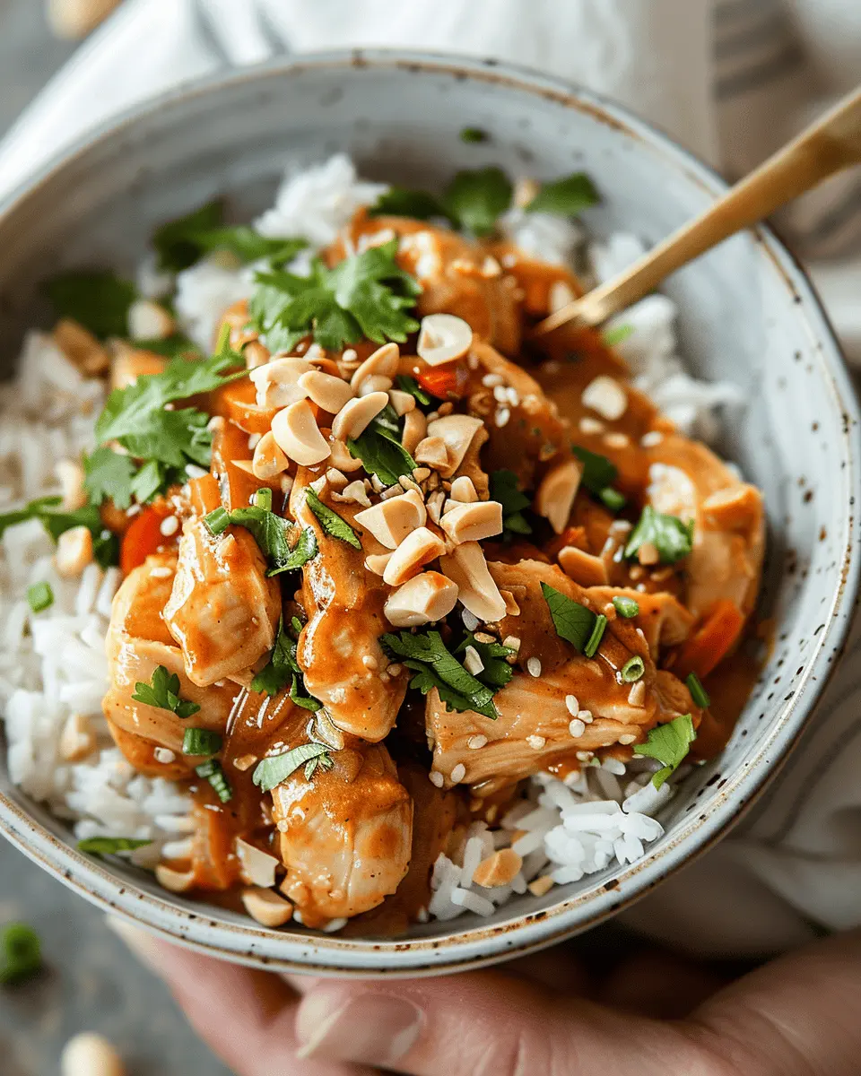 Easy Summer Meals Ideas: Delightful Crockpot Thai Peanut Chicken