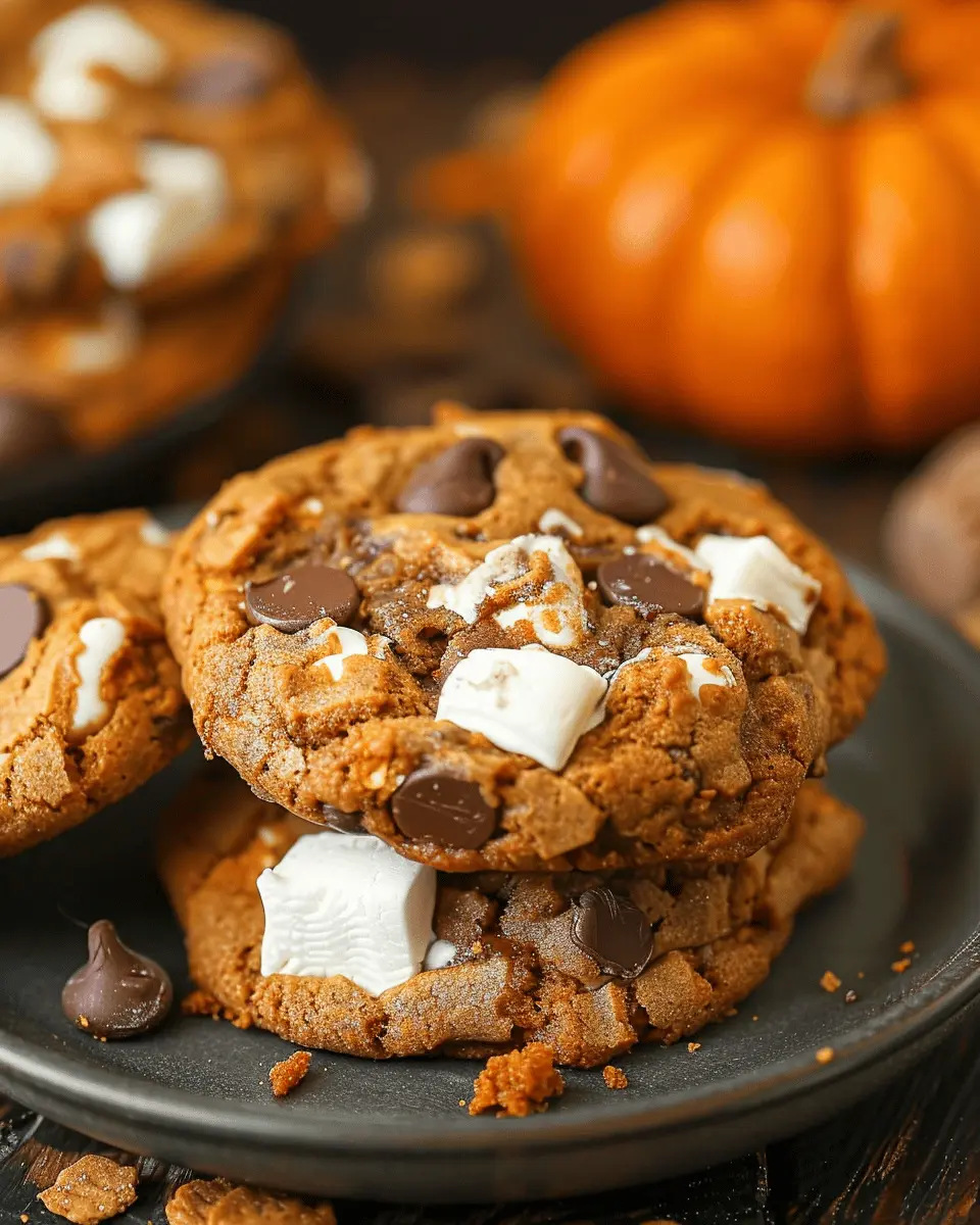 Fall Pumpkin Chocolate Chip Cookies: Indulgent Pumpkin S’mores Treats