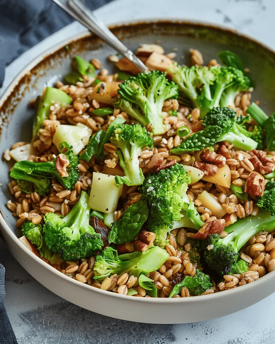 Quick and Easy Healthy Lunch Box Recipes: Farro and Broccoli Salad Delight