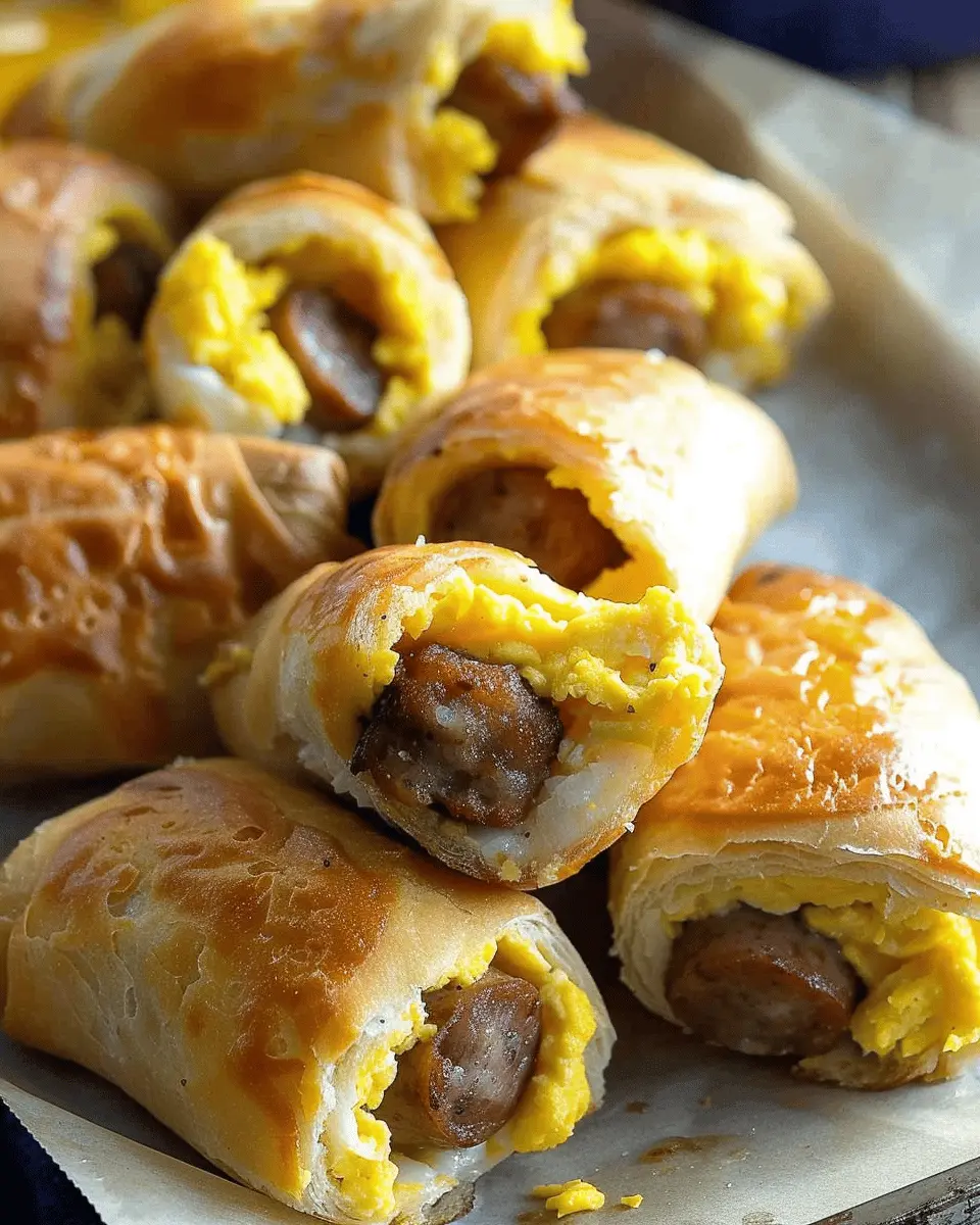 Sausage and Egg Roll Ups: Easy Breakfast Delight with Turkey Bacon