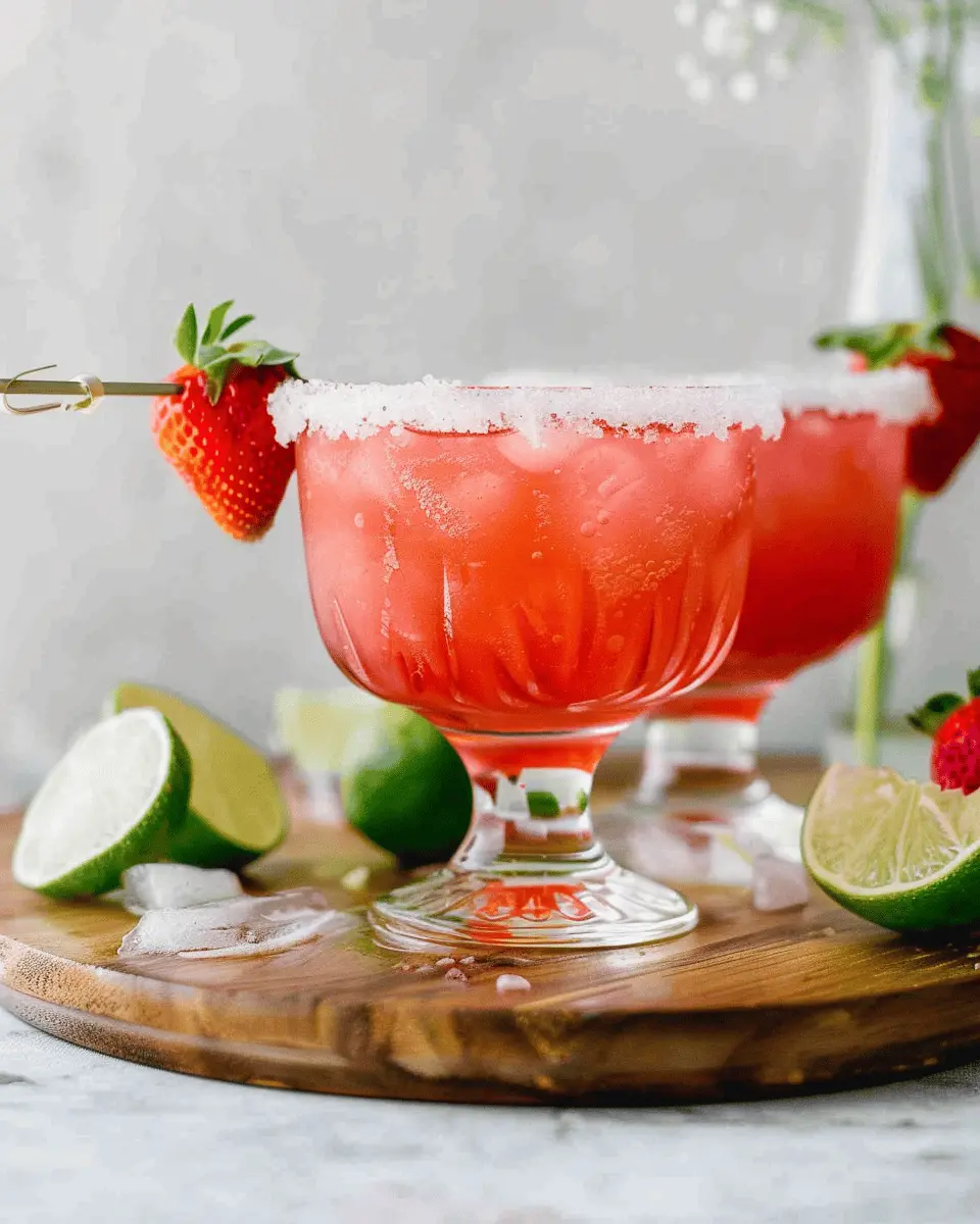 Strawberry Lime Mocktail Margarita: Easy Refreshing Summer Sip