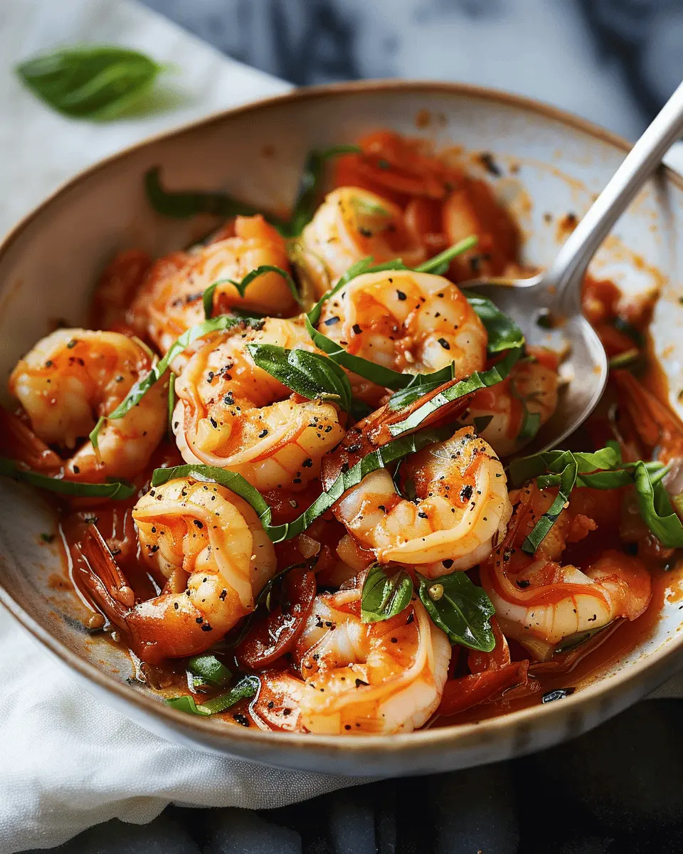 Low Carb Recipes: Easy Tomato Basil Shrimp Delight