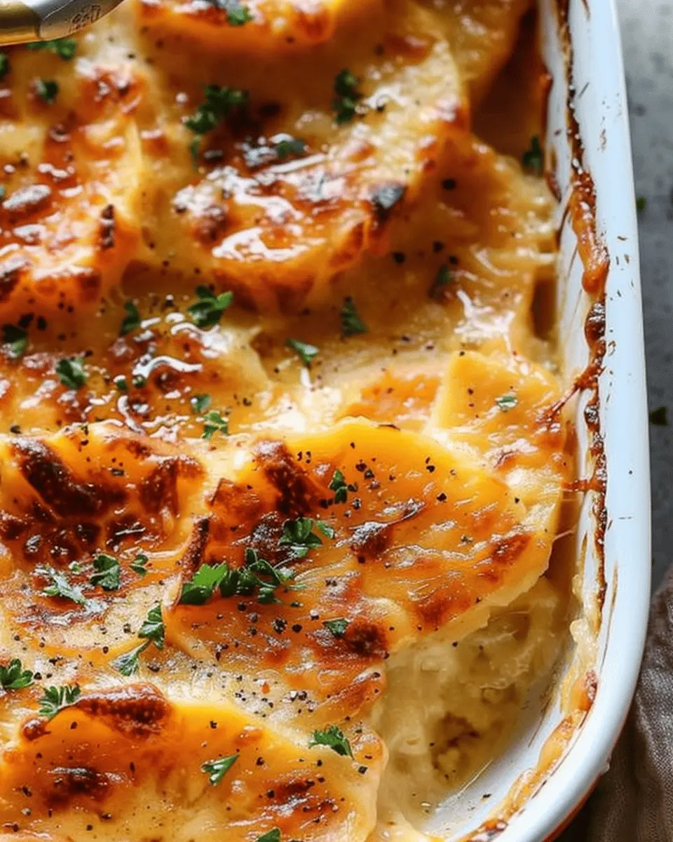 Sweet Potato Recipes: Dad’s Indulgent Creamy Cheesy Au Gratin Potatoes